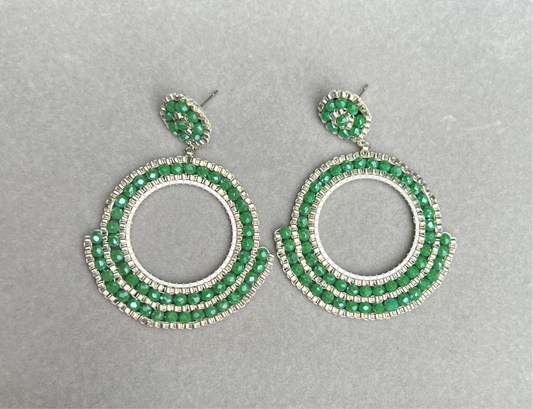 Brigitte - Emerald and Silver