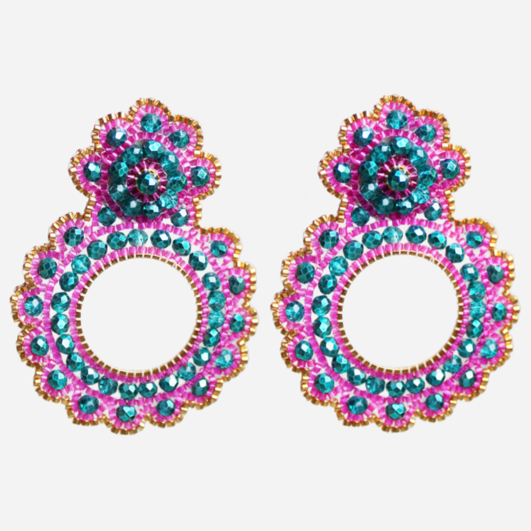 Maria Theresia - Pink and Sparkling Green