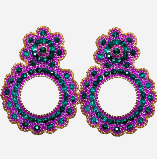 Maria Theresia - Pink and Sparkling Green