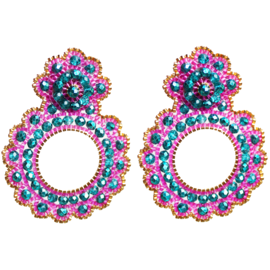 Maria Theresia - Pink and Sparkling Green